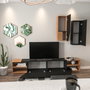 Hanah Home Zebra Negro y Teca